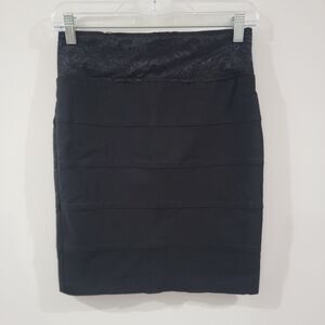 Y2K Vintage Wet Seal Womens Mini‎ Bandage Skirt Size Large Black Lace Whimsigoth